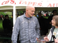 Sammy Shelor at the vendor area at the Gettysburg Bluegrass Festival, 2010
