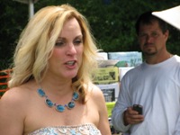 Rhonda Vincent at the vendor area after her afternoon set at the Gettysburg Bluegrass Festival, 2010